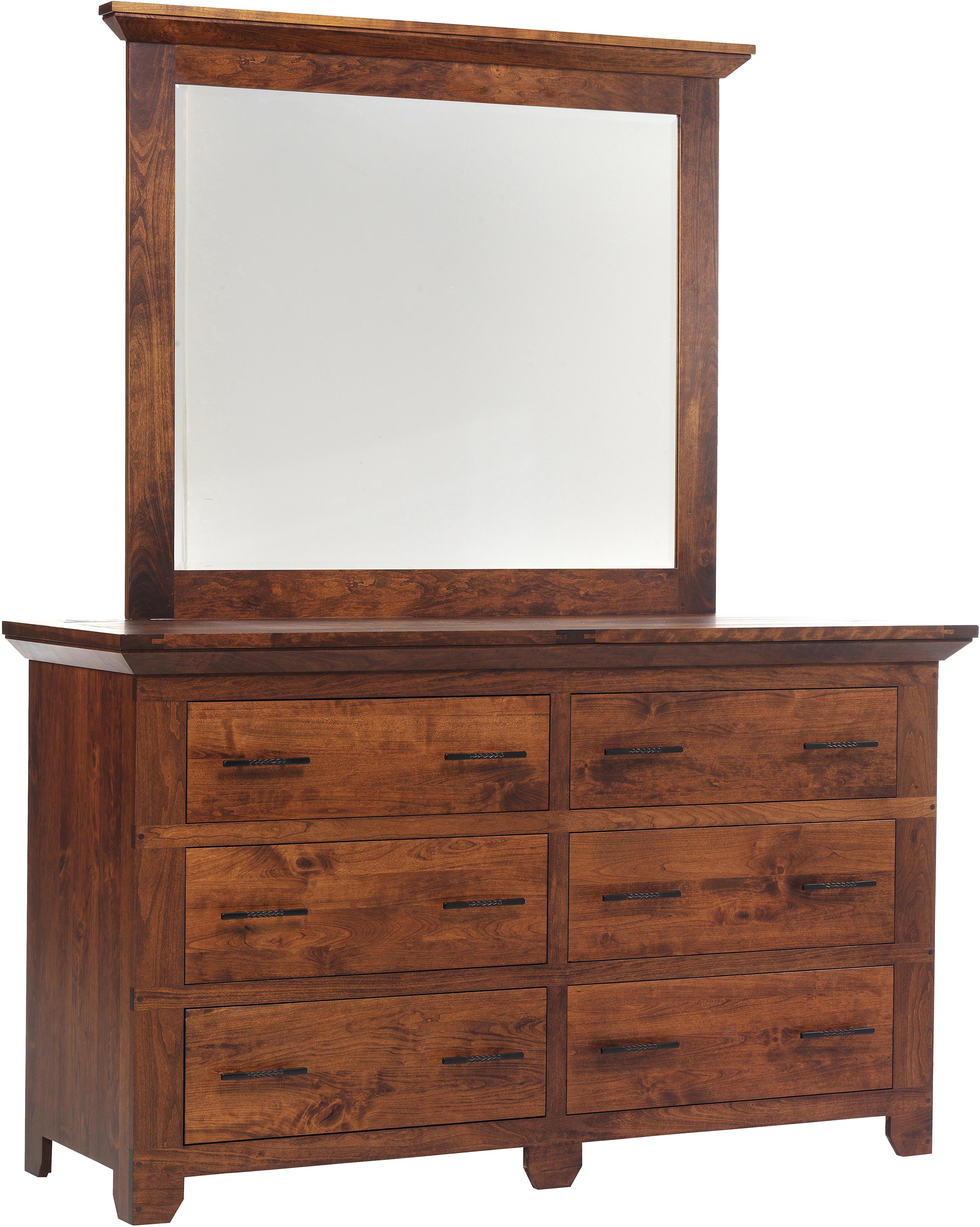 Millcraft Redmond Wellington MFR564DR+550MR 6 Drawer Dresser and Mirror